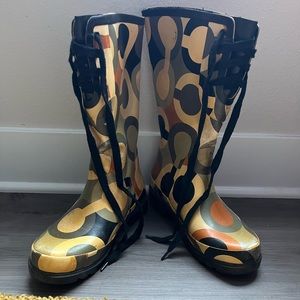 Coach Rain Boots size 9